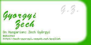 gyorgyi zech business card
